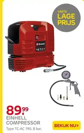 Praxis Einhell Compressor TC-AC 190 OF Set - aanbieding