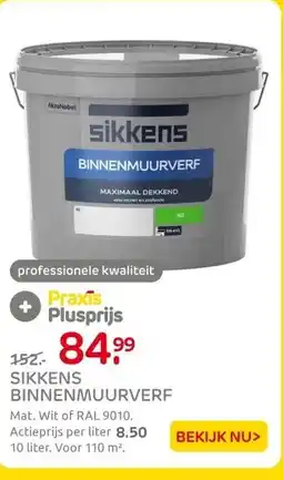 Praxis Sikkens Muren En Plafonds Muurverf - Mat aanbieding
