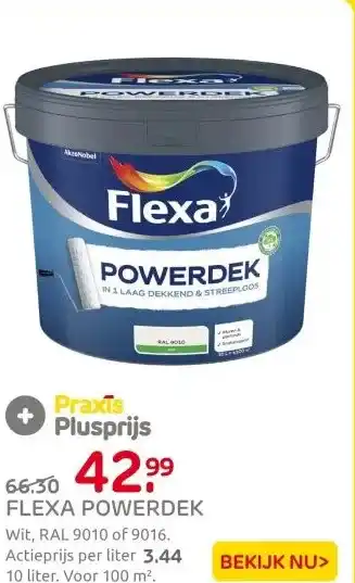 Praxis Flexa Powerdek Muurverf - Mat - aanbieding