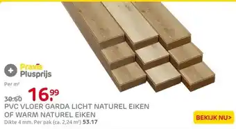 Praxis PVC Vloer Horizon Naturel Eik - aanbieding