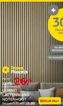 Praxis Lattenwand - Donkerbruin - MDF - aanbieding