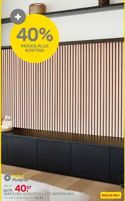 Praxis Maestro Latt lattenwand - Pepper Oak + aanbieding