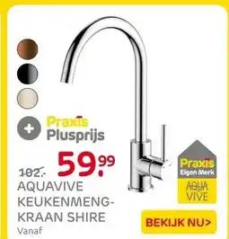 Praxis AquaVive keukenmengkraan Shire gun metal aanbieding