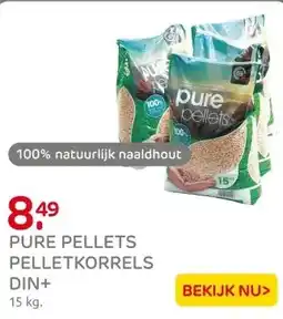 Praxis Pure Pellets pelletkorrels Din+ 15kg aanbieding
