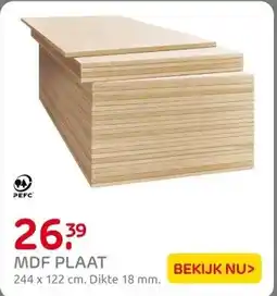 Praxis MDF plaat - Fibrofit - 122x244cm - 18mm aanbieding