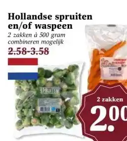 MCD Supermarkt Hollandse spruiten en/of waspeen aanbieding