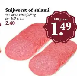 MCD Supermarkt Snijworst of salami aanbieding