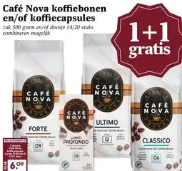 MCD Supermarkt Café Nova koffiebonen en/of koffiecapsules aanbieding