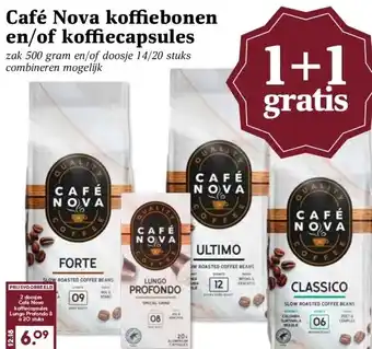 MCD Supermarkt Café Nova koffiebonen en/of koffiecapsules aanbieding