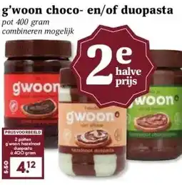 MCD Supermarkt g'woon choco- en/of duopasta aanbieding