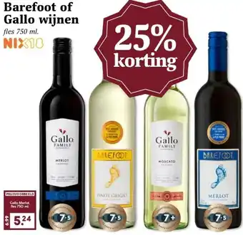 MCD Supermarkt Barefoot of Gallo wijnen aanbieding