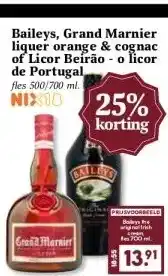 MCD Supermarkt Baileys, Grand Marnier liquer orange & cognac of Licor Beirão - o licor de Portugal aanbieding