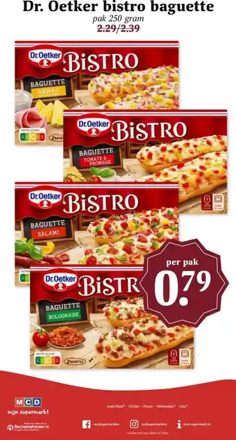 MCD Supermarkt Dr. Oetker bistro baguette aanbieding