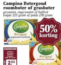 MCD Supermarkt Campina Botergoud roomboter of grasboter aanbieding