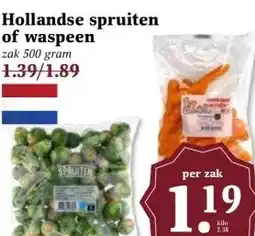 MCD Supermarkt Hollandse spruiten of waspeen aanbieding
