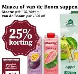 MCD Supermarkt Maaza of van de Boom sappen aanbieding