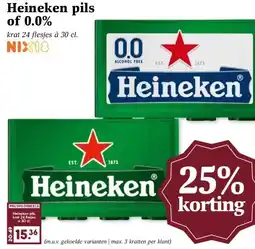 MCD Supermarkt Heineken pils of 0.0% aanbieding