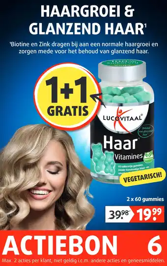 Lucovitaal HAARGROEI & GLANZEND HAAR aanbieding
