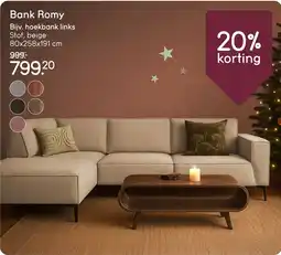 Leen Bakker Bank Romy Bijv. hoekbank links aanbieding