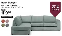 Leen Bakker Bank Stuttgart Bijv. hoekbank links aanbieding