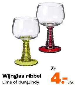Kwantum Wijnglas ribbel aanbieding