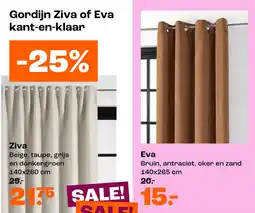 Kwantum Gordijn Ziva of Eva kant-en-klaar aanbieding