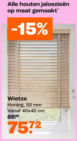 Kwantum Alle houten jaloezieën op maat gemaakt aanbieding