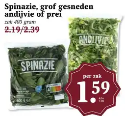 CoopCompact Spinazie, grof gesneden andijvie of prei aanbieding