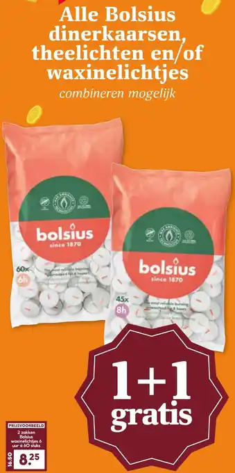 CoopCompact Alle Bolsius dinerkaarsen, theelichten en/of waxinelichtjes aanbieding