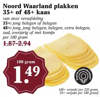 CoopCompact Noord Waarland plakken 35+ of 48+ kaas aanbieding
