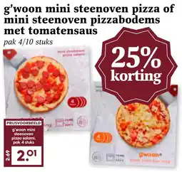 CoopCompact g'woon mini steenoven pizza of mini steenoven pizzabodems met tomatensaus aanbieding