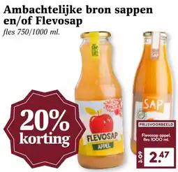 CoopCompact Ambachtelijke bron sappen en/of Flevosap aanbieding