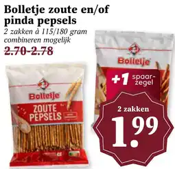CoopCompact Bolletje zoute en/of pinda pepsels aanbieding