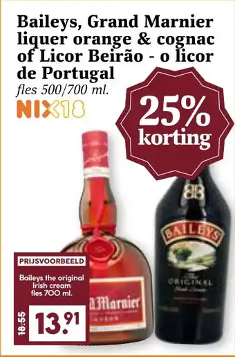 CoopCompact Baileys, Grand Marnier liquer orange & cognac of Licor Beirão de Portugal o licor aanbieding