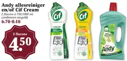 CoopCompact Andy allesreiniger en/of Cif Cream aanbieding