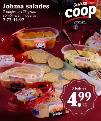 Coop Johma salades aanbieding
