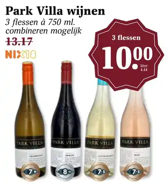 Coop Park Villa wijnen aanbieding