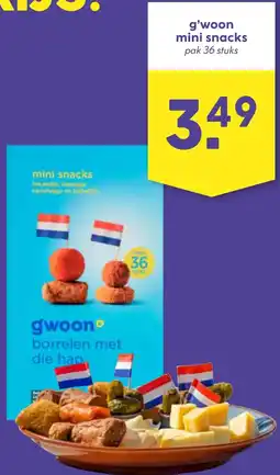 Coop g'woon mini snacks aanbieding