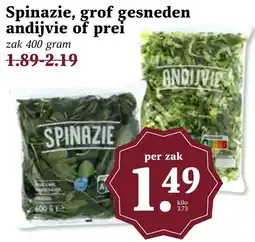 Coop Spinazie, grof gesneden andijvie of prei aanbieding