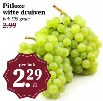 Coop Pitloze witte druiven aanbieding