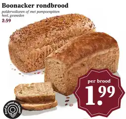 Coop Boonacker rondbrood aanbieding
