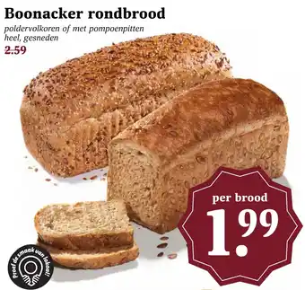 Coop Boonacker rondbrood aanbieding