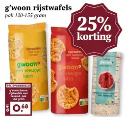Coop g'woon rijstwafels aanbieding