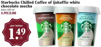 Coop Starbucks Chilled Coffee of ijskoffie white chocolate mocha aanbieding