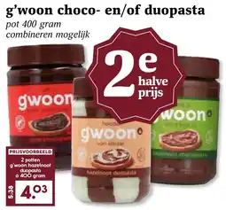 Coop g'woon choco- en/of duopasta aanbieding