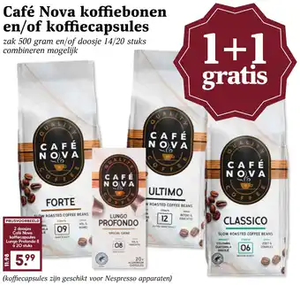 Coop Café Nova koffiebonen en/of koffiecapsules aanbieding