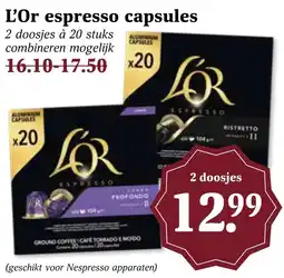 Coop L'Or espresso capsules aanbieding