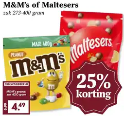 Coop M&M's of Maltesers aanbieding
