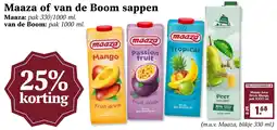Coop Maaza of van de Boom sappen aanbieding