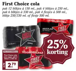 Coop First Choice cola aanbieding